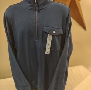 High-low zip necked sweatshirt, NWT